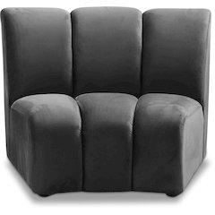 Infinity Grey Velvet Modular Chair