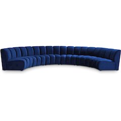 Infinity Navy Velvet 6pc. Modular Sectional