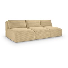 Shaggy Camel Corduroy Performance Fabric Modular Sofa