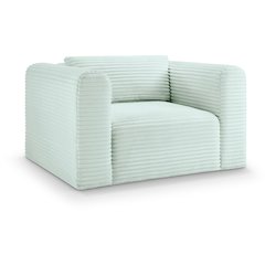 Shaggy Mint Corduroy Performance Fabric Arm Chair