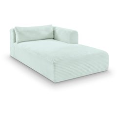 Shaggy Mint Corduroy Performance Fabric Chaise