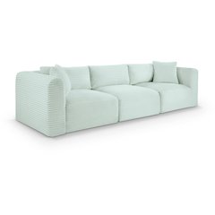 Shaggy Mint Corduroy Performance Fabric Modular Sofa