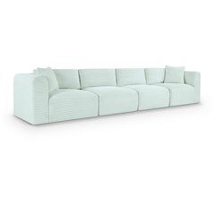 Shaggy Mint Corduroy Performance Fabric Modular Sofa