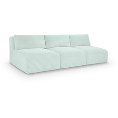 Shaggy Mint Corduroy Performance Fabric Modular Sofa