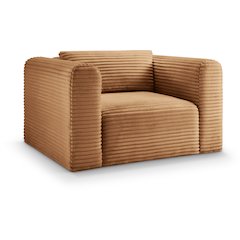 Shaggy Saddle Corduroy Performance Fabric Arm Chair