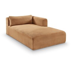 Shaggy Saddle Corduroy Performance Fabric Chaise