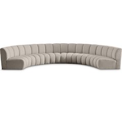 Infinity Brown Boucle Fabric 6pc. Modular Sectional