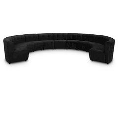 Limitless Black Velvet 11pc. Modular Sectional