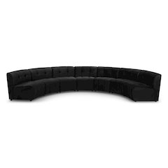 Limitless Black Velvet 7pc. Modular Sectional