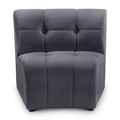 Limitless Grey Velvet Modular Chair