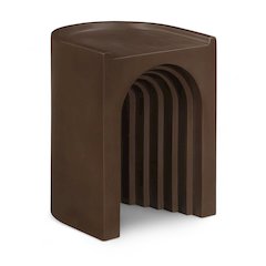 Avenda Brown Concrete Indoor/Outdoor End Table