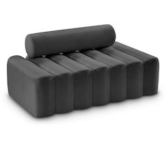 Melody Grey Velvet Loveseat