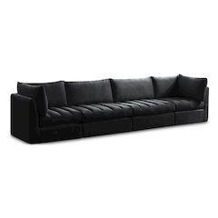 Jacob Black Velvet Modular Sofa