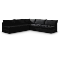 Jacob Black Velvet Modular Sectional