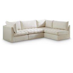 Jacob Cream Velvet Modular Sectional