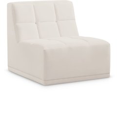 Relax Cream Velvet Armless Chair