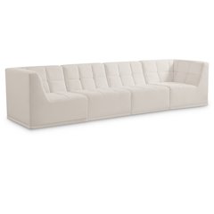Relax Cream Velvet Modular Sofa
