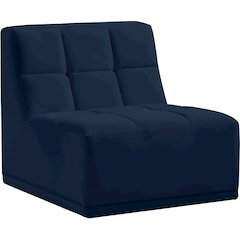Relax Navy Velvet Armless Chair