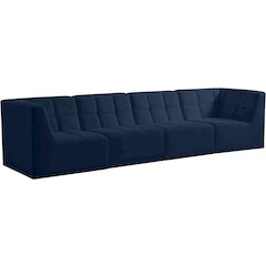 Relax Navy Velvet Modular Sofa