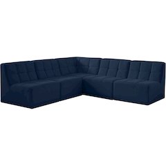Relax Navy Velvet Modular Sectional