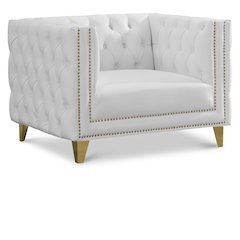 Michelle White Vegan Leather Chair