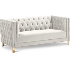 Michelle Cream Velvet Loveseat