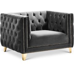 Michelle Grey Velvet Chair