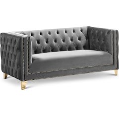 Michelle Grey Velvet Loveseat