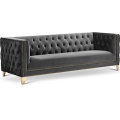 Michelle Grey Velvet Sofa