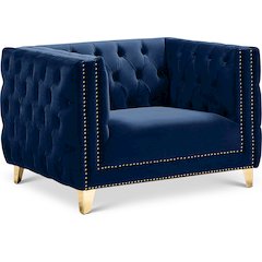 Michelle Navy Velvet Chair