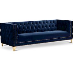 Michelle Navy Velvet Sofa