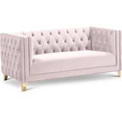 Michelle Pink Velvet Loveseat