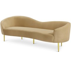 Ritz Camel Velvet Sofa