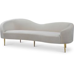 Ritz Cream Velvet Sofa