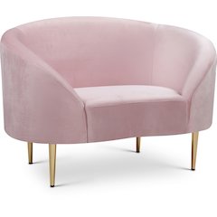 Ritz Pink Velvet Chair