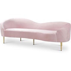 Ritz Pink Velvet Sofa