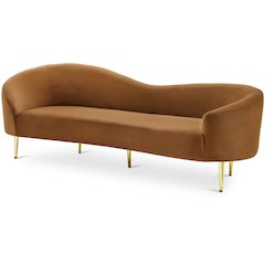 Ritz Saddle Velvet Sofa