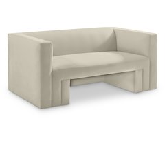 Henson Cream Velvet Loveseat