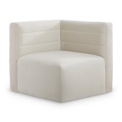Quincy Cream Velvet Modular Corner Chair