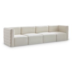 Quincy Cream Velvet Modular Sofa