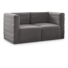 Quincy Grey Velvet Modular Sofa