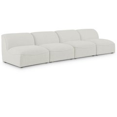 Miramar Cream Durable Linen Textured Modular Sofa
