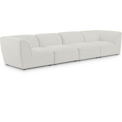 Miramar Cream Durable Linen Textured Modular Sofa