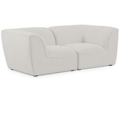 Miramar Cream Durable Linen Textured Modular Sofa