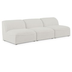 Miramar Cream Durable Linen Textured Modular Sofa