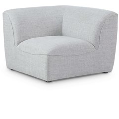 Miramar Grey Durable Linen Textured Corner