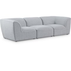 Miramar Grey Durable Linen Textured Modular Sofa