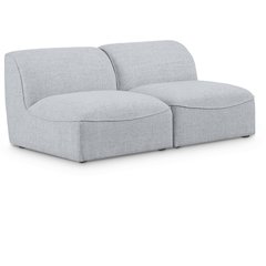Miramar Grey Durable Linen Textured Modular Sofa