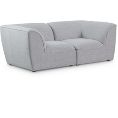 Miramar Grey Durable Linen Textured Modular Sofa