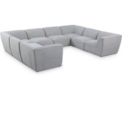 Miramar Grey Durable Linen Textured Modular Sectional